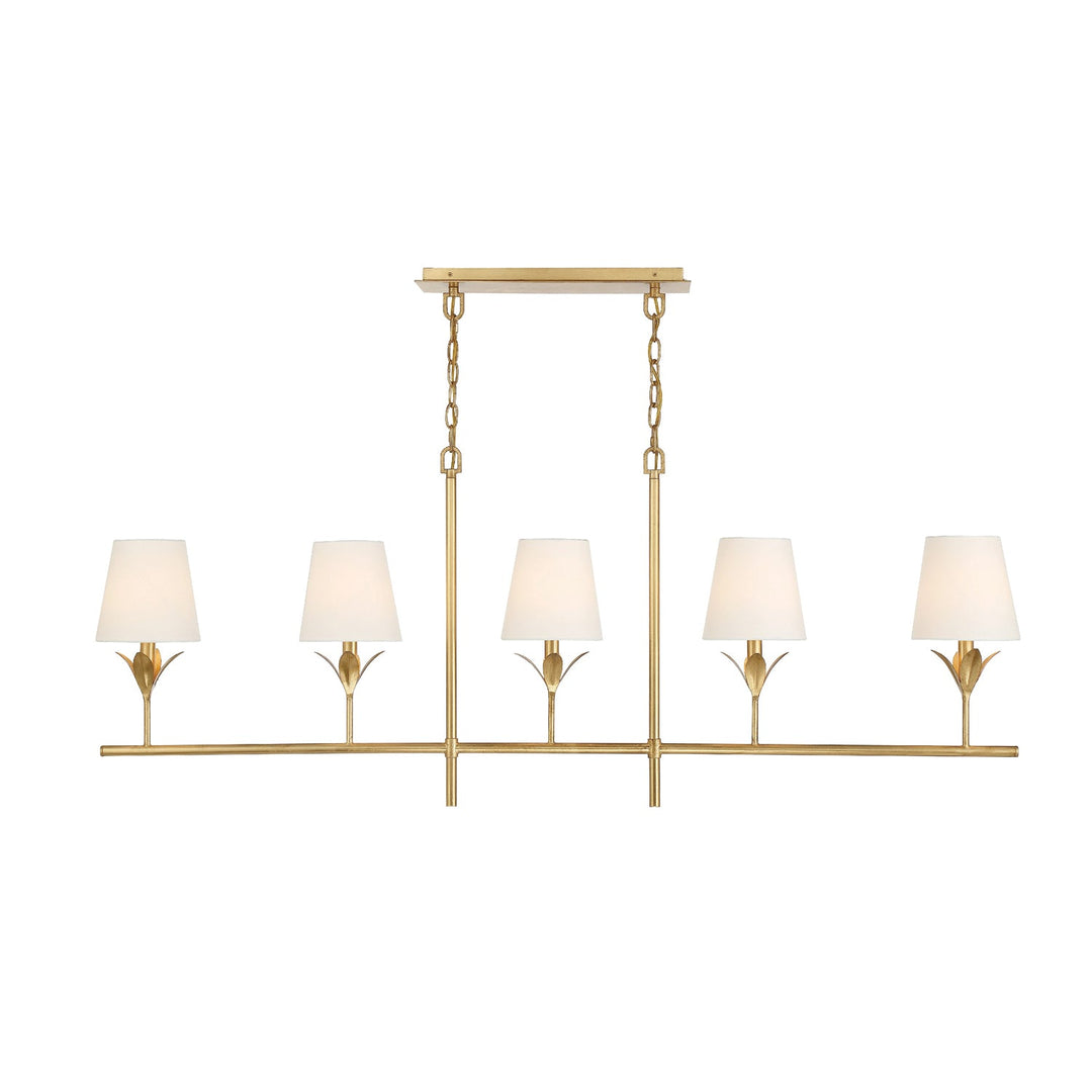 Crystorama Crystorama Broche 5 Light Antique Gold Chandelier