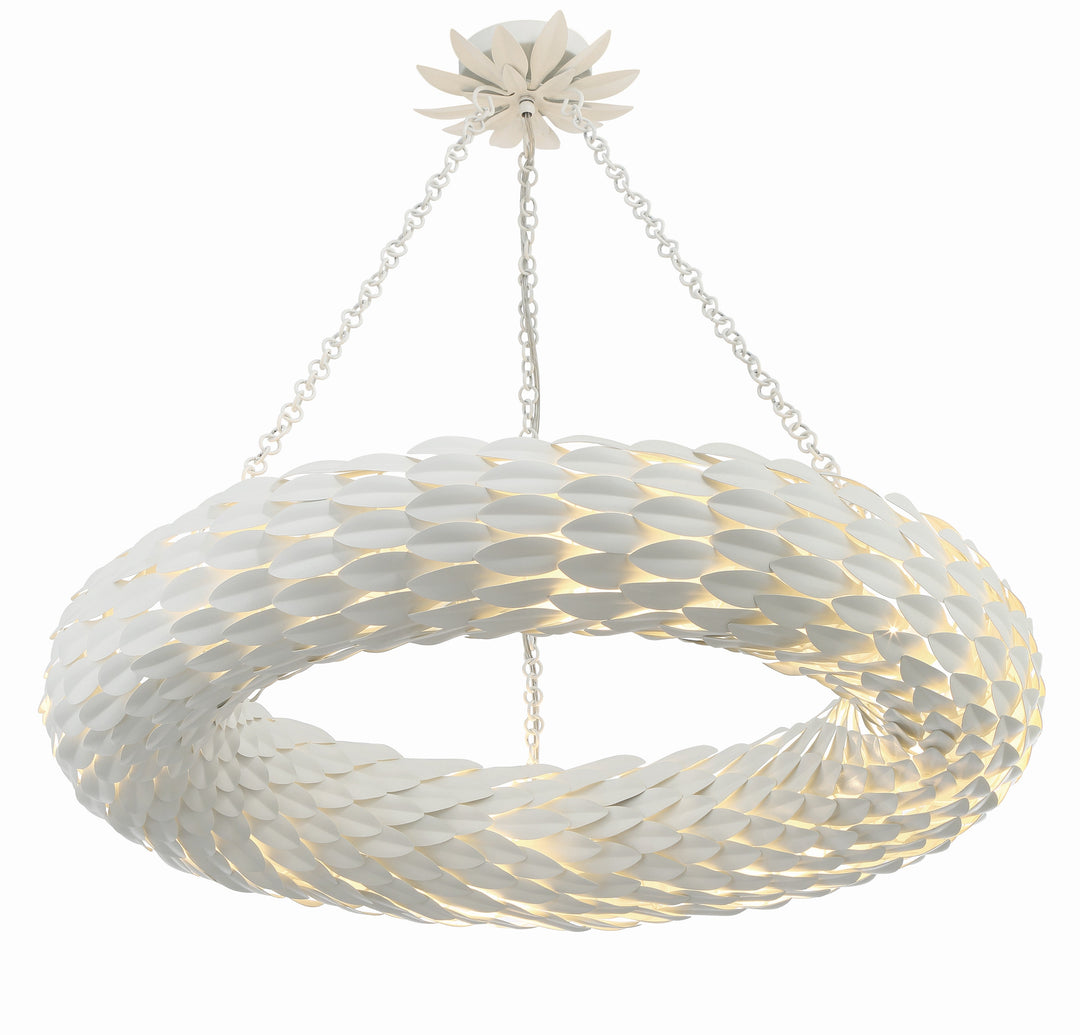 Crystorama Crystorama Broche 8 Light Matte White Chandelier