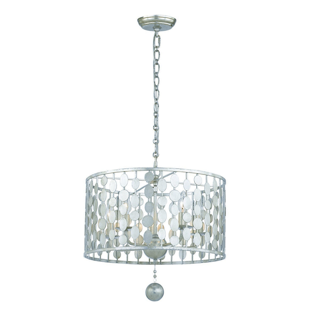 Crystorama Crystorama Layla 5 Light Antique Silver Chandelier