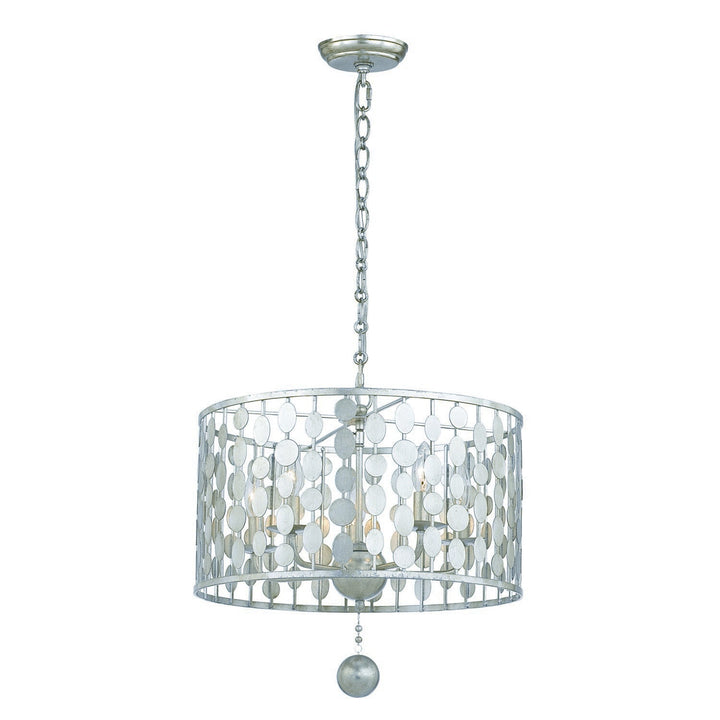 Crystorama Crystorama Layla 5 Light Antique Silver Chandelier