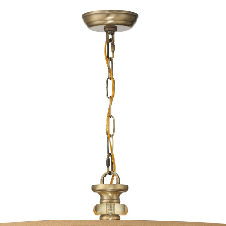 Crystorama Crystorama Hampton 8 Light Drum Shade Antique Brass Chandelier