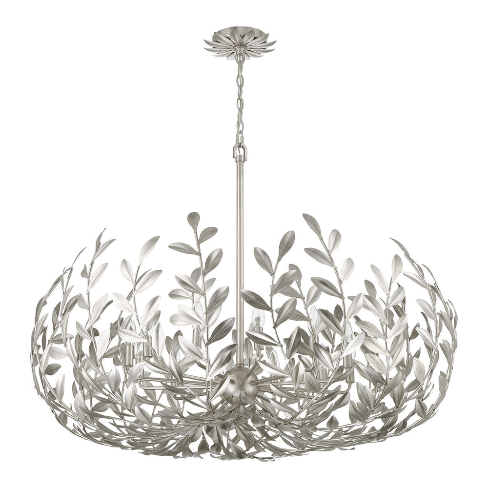 Crystorama Crystorama Broche 12 Light Antique Silver Chandelier