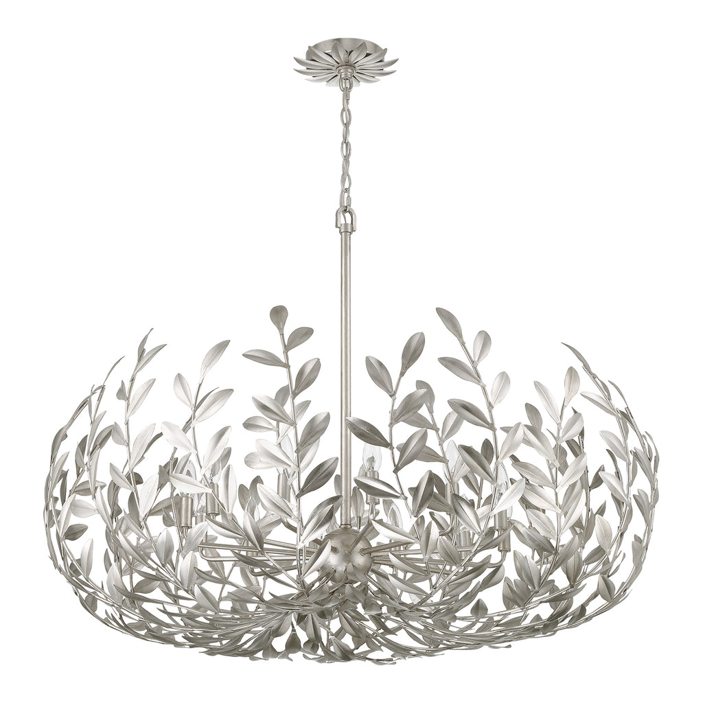 Crystorama Crystorama Broche 12 Light Antique Silver Chandelier