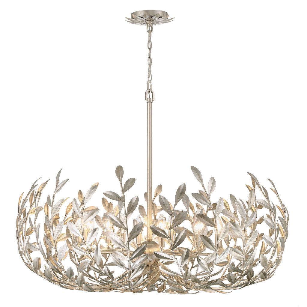 Crystorama Crystorama Broche 12 Light Antique Silver Chandelier