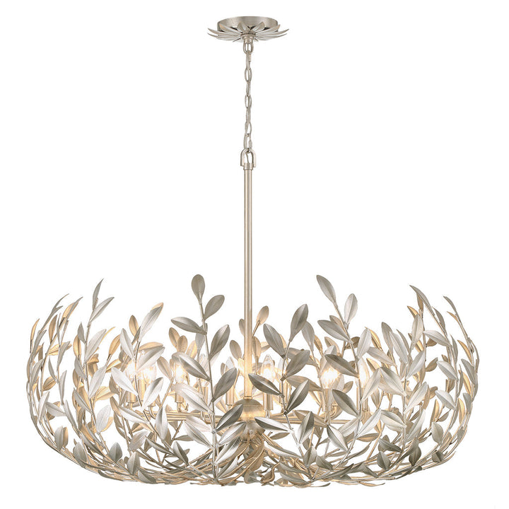 Crystorama Crystorama Broche 12 Light Antique Silver Chandelier