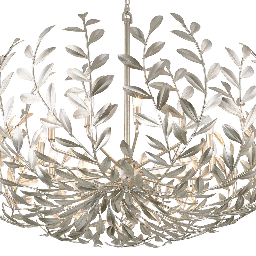 Crystorama Crystorama Broche 12 Light Antique Silver Chandelier