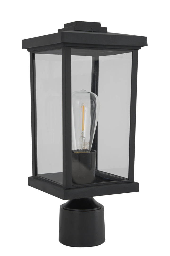 Resilience 1 Light Post Mount in Textured Black CRAFTMADE