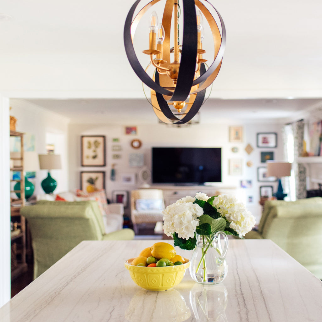 Crystorama Crystorama Luna 4 Light English Bronze + Antique Gold Sphere Mini Chandelier