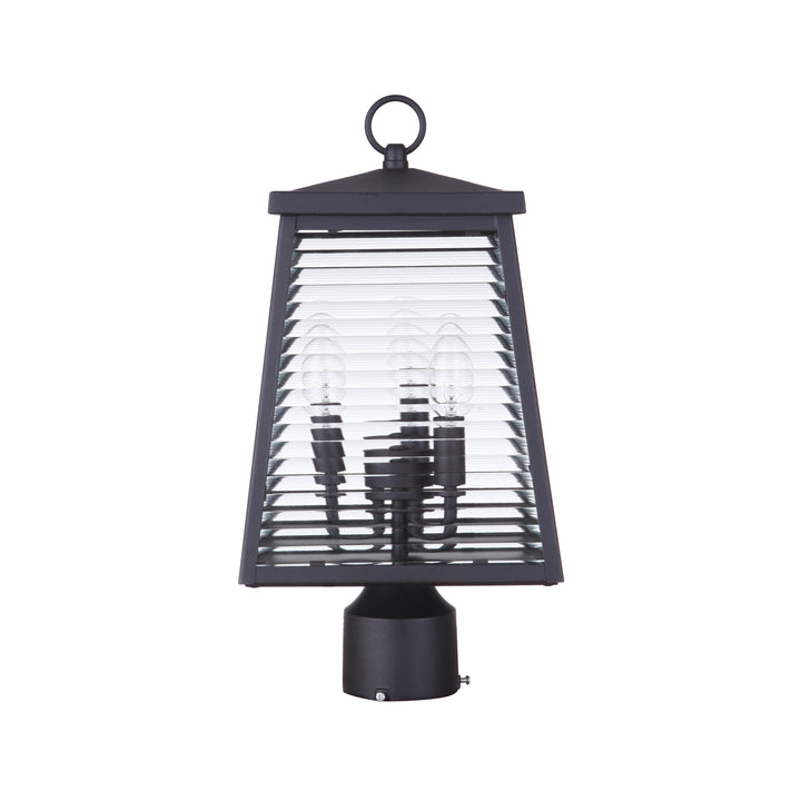 Armstrong 3 Light Outdoor Post Mount in Midnight CRAFTMADE