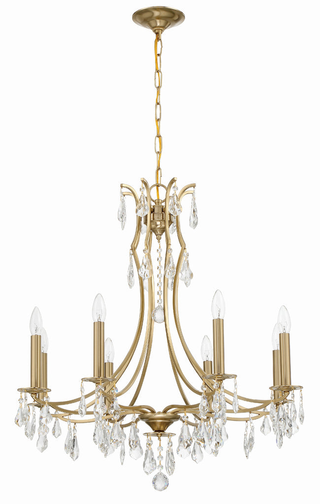 Crystorama Crystorama Cedar 8 Light Vibrant Gold Chandelier