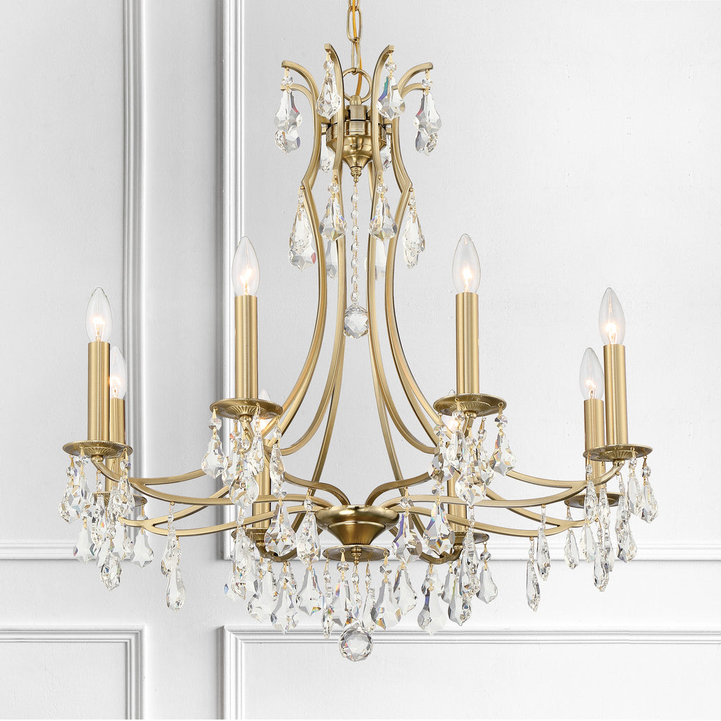 Crystorama Crystorama Cedar 8 Light Vibrant Gold Chandelier