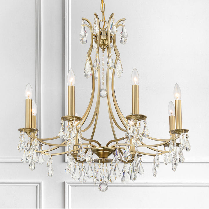 Crystorama Crystorama Cedar 8 Light Vibrant Gold Chandelier