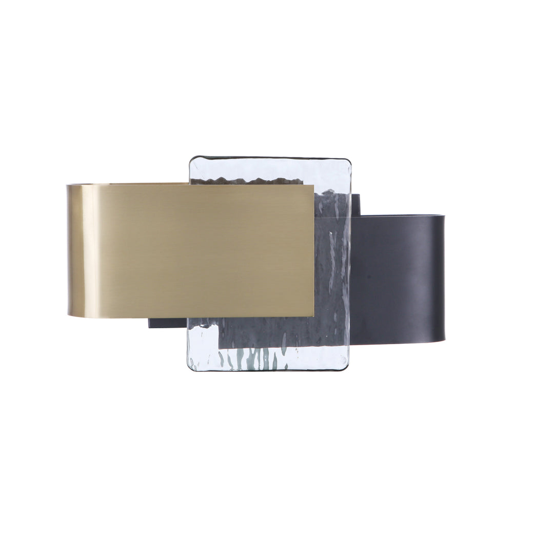 Harmony 1 Light LED Wall Sconce in Flat Black/Satin Brass CRAFTMADE