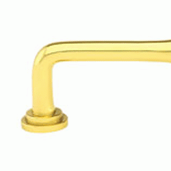 6 1/2 Inch (6 Inch c-c) Solid Brass Spindle Pull Polished Brass Finish EMTEK