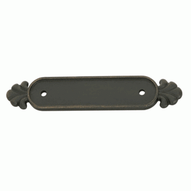6 1/4 Inch (4 Inch c-c) Tuscany Bronze Back Plate Medium Bronze Finish EMTEK