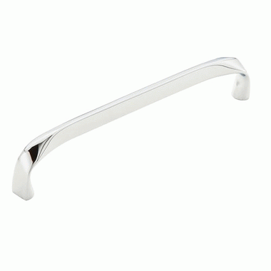 6 1/4 Inch (6 Inch c-c) Italian Contemporary Pull (Polished Chrome Finish) SCHAUB