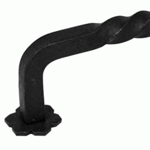 6 1/4 Inch (6 Inch c-c) Wrought Steel San Carlos Style Fixed Pull (Matte Black Finish) EMTEK