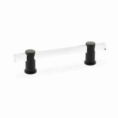 6 Inch (4 Inch c-c) Lumiere Acrylic Pull (Matte Black Finish) SCHAUB