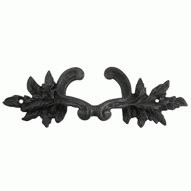 6 Inch Overall (4 3/8 Inch c-c) Solid Brass Ornate French Leaves Pull (Oil Rubbed Bronze Finish) COPPER MOUNTAIN HARDWARE