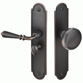 6 Inch Solid Brass Screen Door Lock with Arch Style (Oil Rubbed Bronze Finish) EMTEK