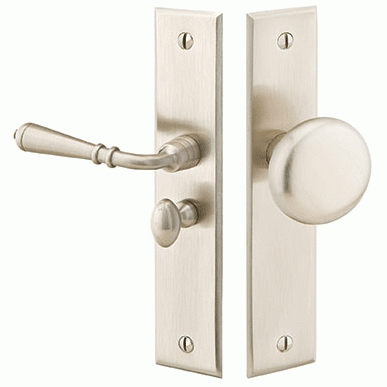 Solid Brass Screen Door Lock with Rectangular Style EMTEK