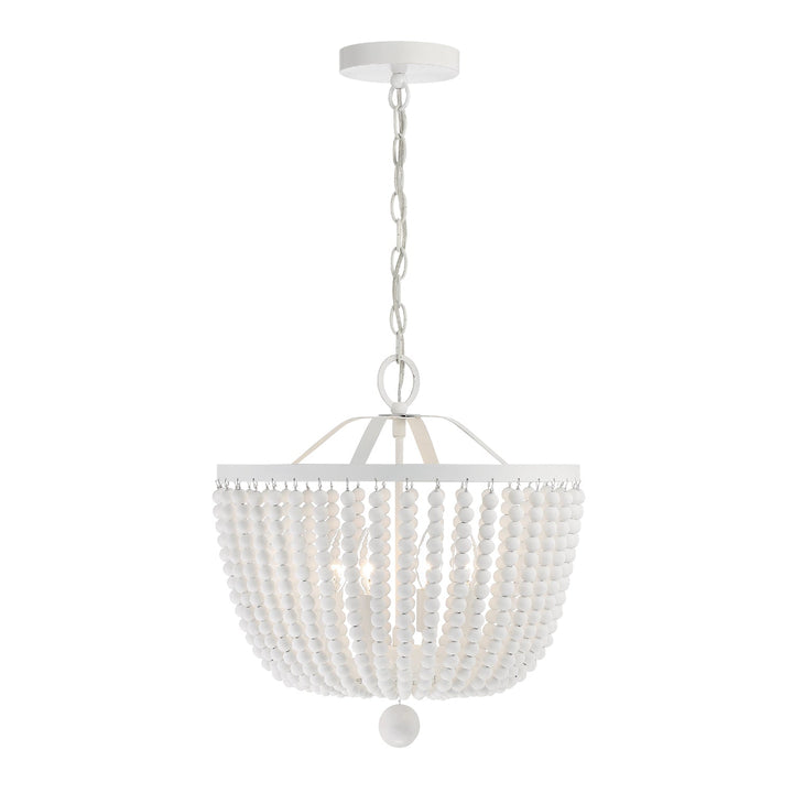 Crystorama Crystorama Rylee 4 Light Matte White Mini Chandelier