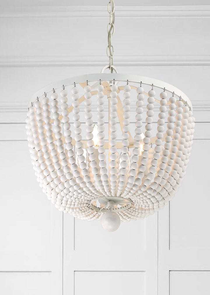 Crystorama Crystorama Rylee 4 Light Matte White Mini Chandelier