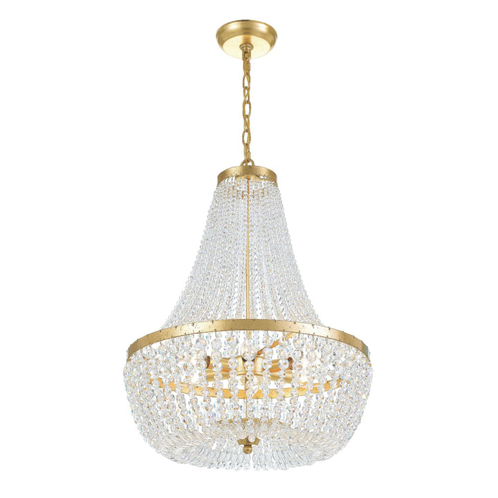 Crystorama Crystorama Rylee 6 Light Antique Gold Chandelier
