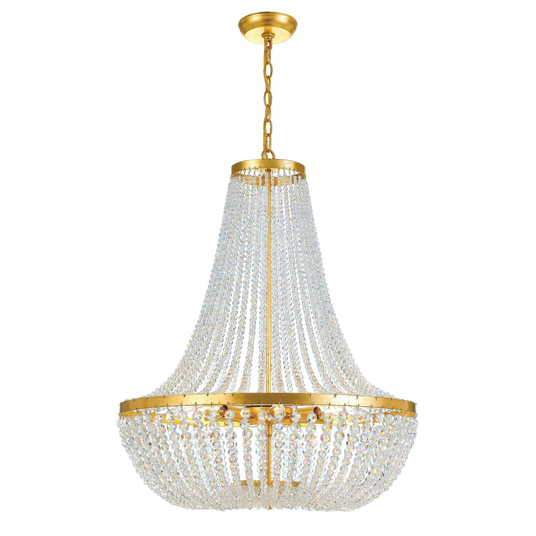 Crystorama Crystorama Rylee 8 Light Antique Gold Chandelier