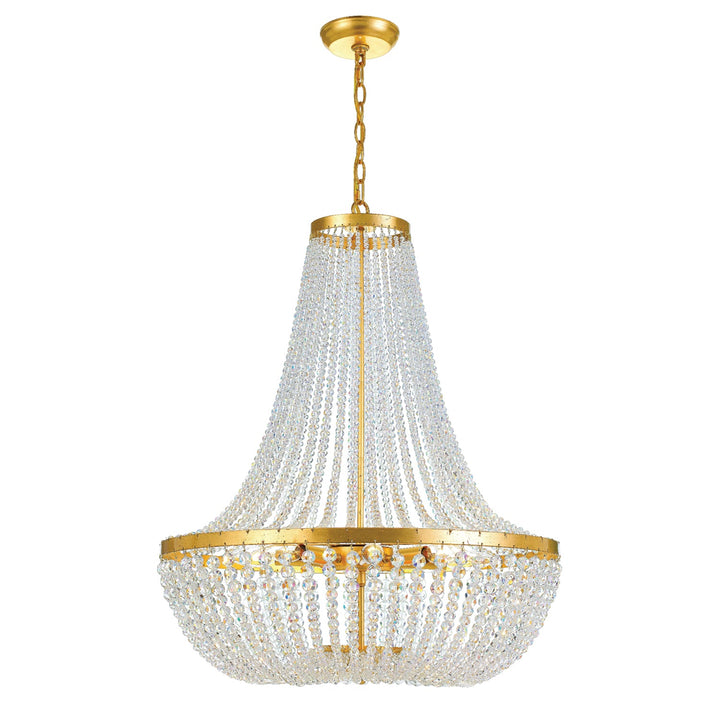 Crystorama Crystorama Rylee 8 Light Antique Gold Chandelier