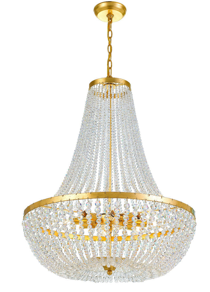 Crystorama Crystorama Rylee 8 Light Antique Gold Chandelier