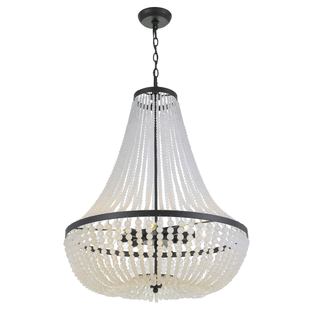 Crystorama Crystorama Rylee 8 Light Matte Black Chandelier