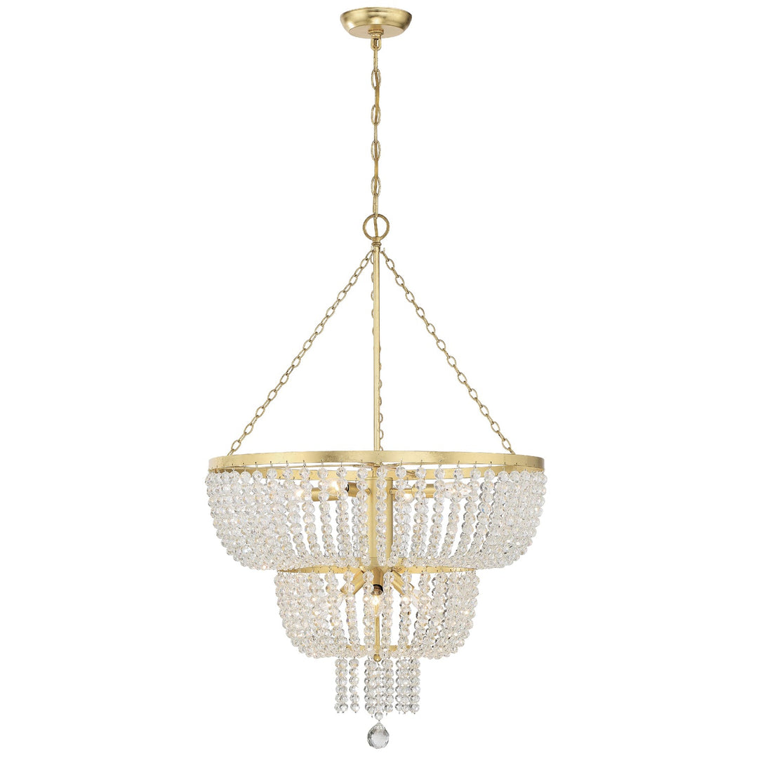 Crystorama Crystorama Rylee 8 Light Antique Gold Chandelier