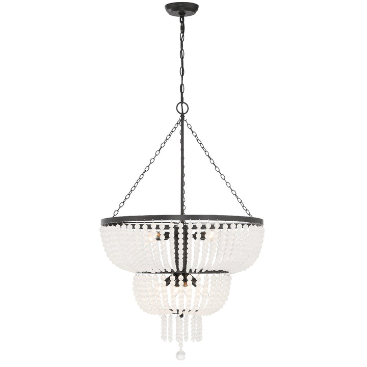 Crystorama Crystorama Rylee 8 Light Matte Black Chandelier