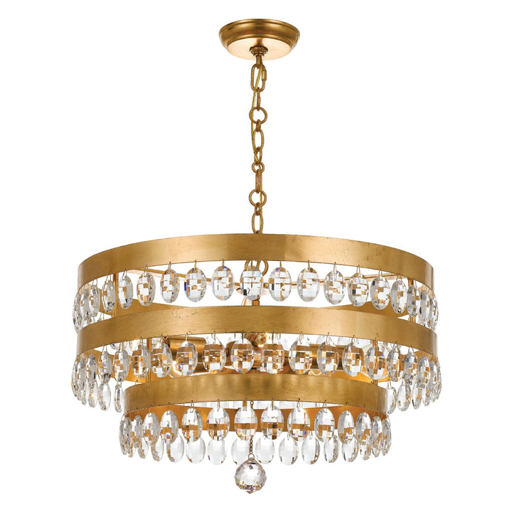 Crystorama Crystorama Perla 5 Light Antique Gold Chandelier