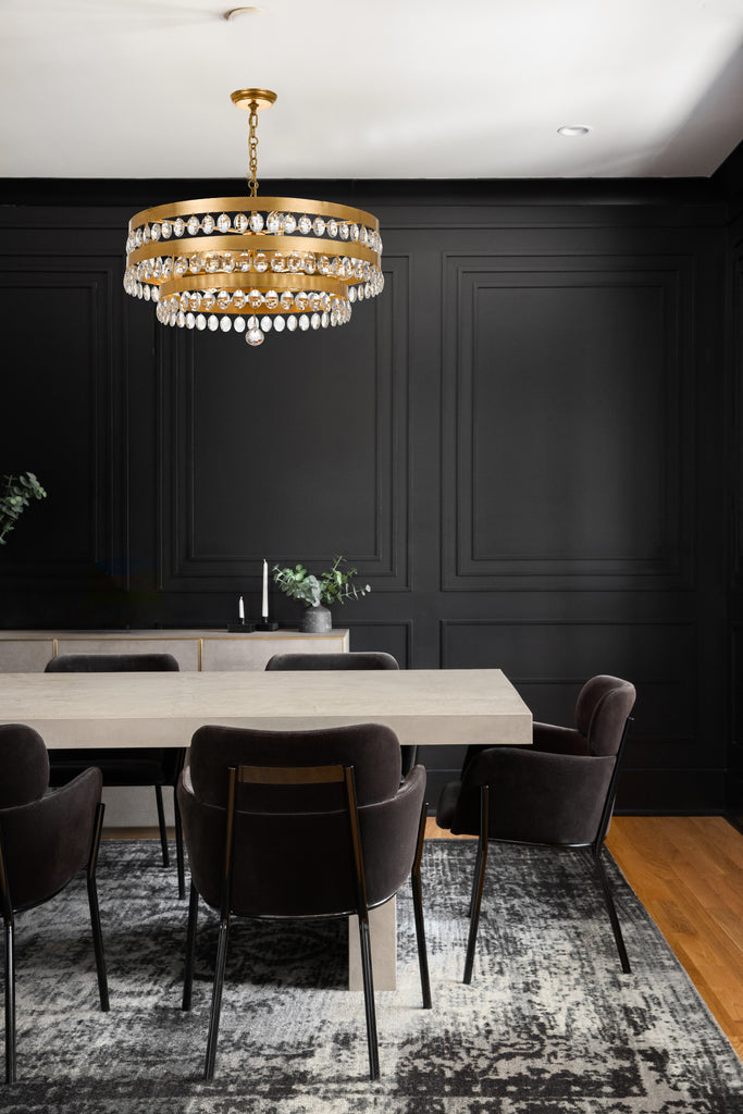 Crystorama Crystorama Perla 6 Light Antique Gold Chandelier