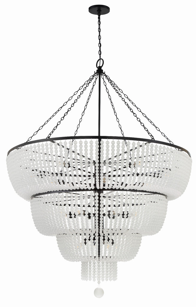 Crystorama Crystorama Rylee 24 Light Matte Black Chandelier