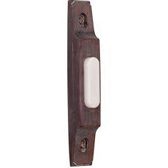 Surface Mount Thin Profile LED Lighted Push Button in Rustic Brick CRAFTMADE