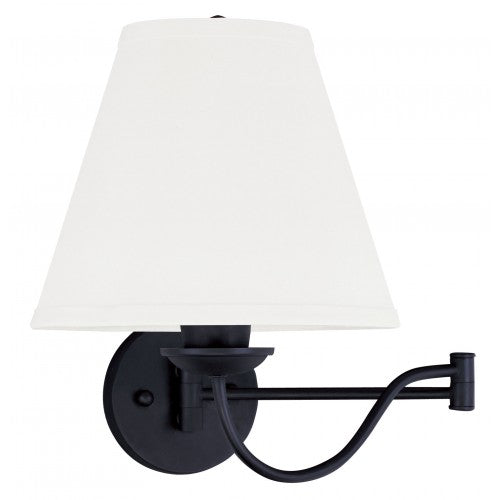 1 Light Black Swing Arm Wall Lamp Livex