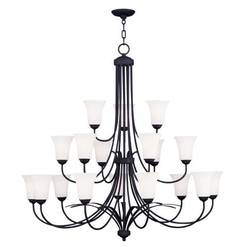 18 Light Black Chandelier Livex