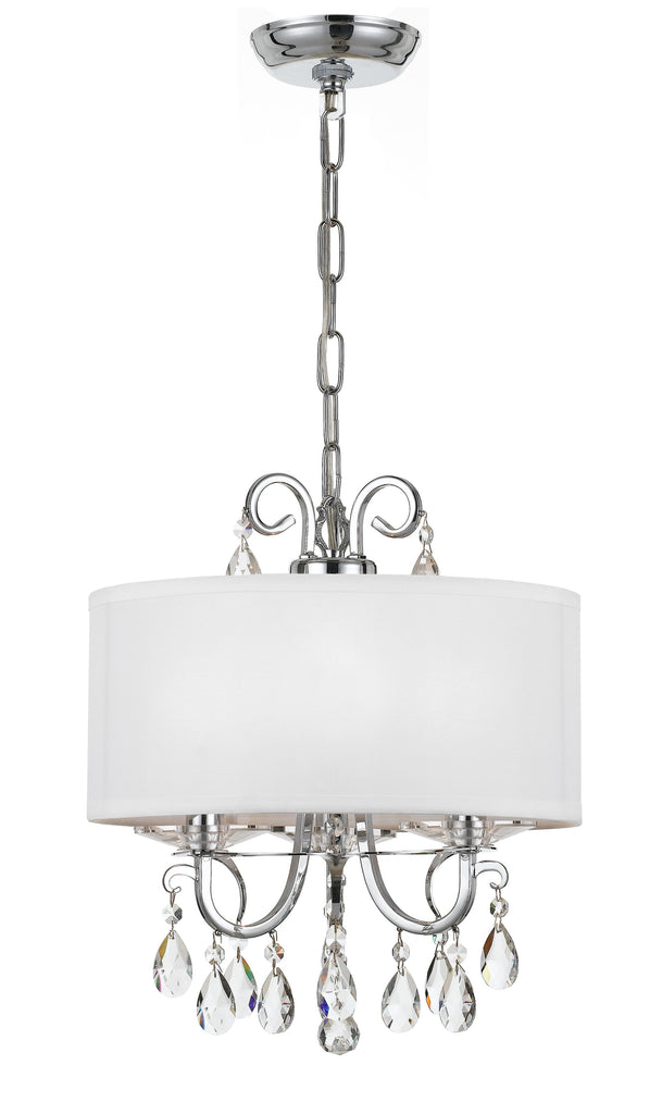 Crystorama Crystorama Othello 3 Light Clear Crystal Polished Chrome Mini Chandelier
