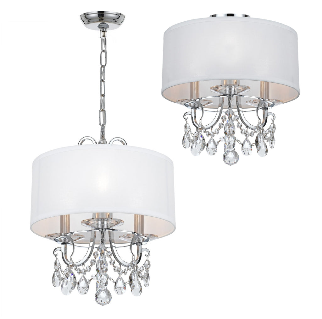 Crystorama Crystorama Othello 3 Light Clear Crystal Polished Chrome Mini Chandelier