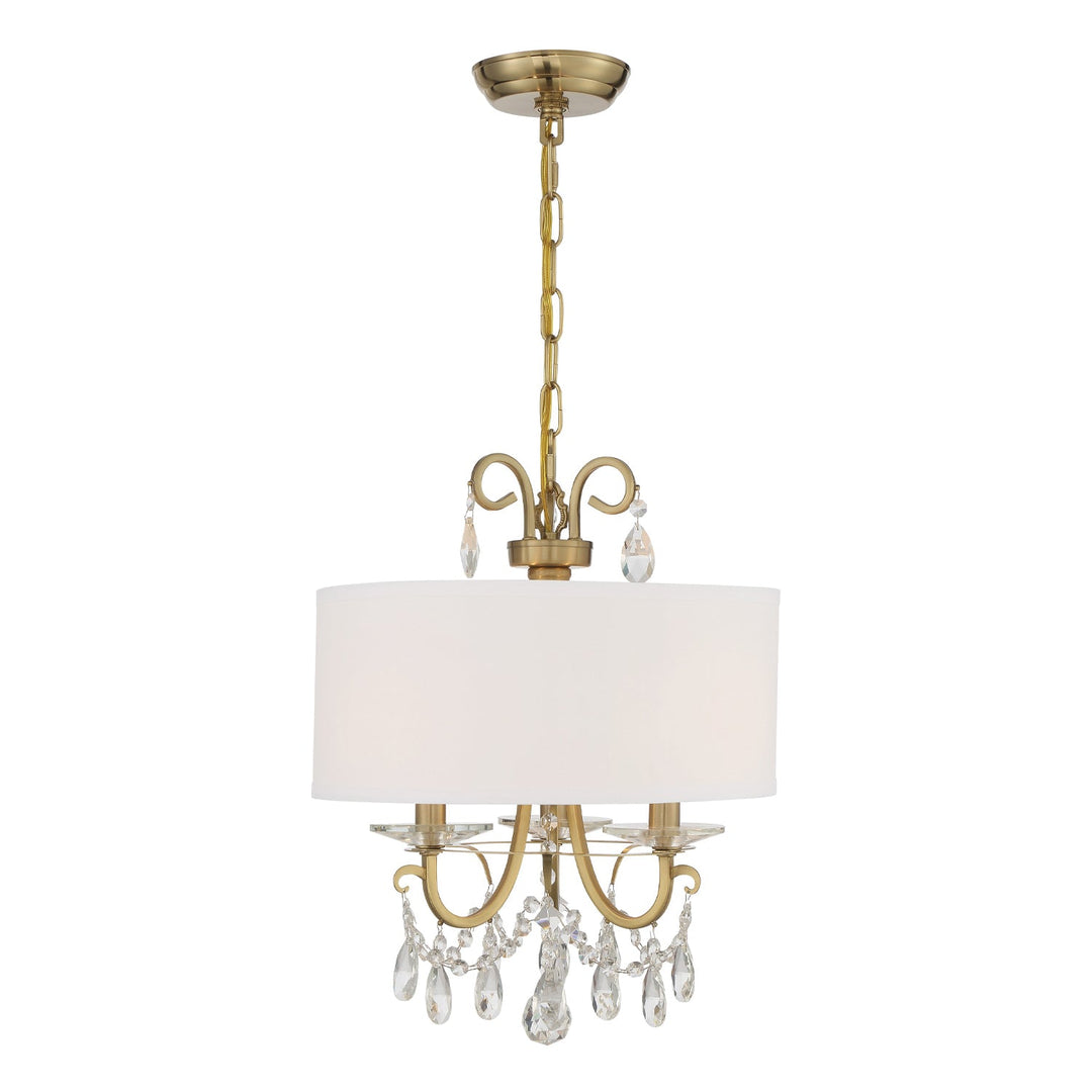 Crystorama Crystorama Othello 3 Light Spectra Crystal Vibrant Gold Mini Chandelier