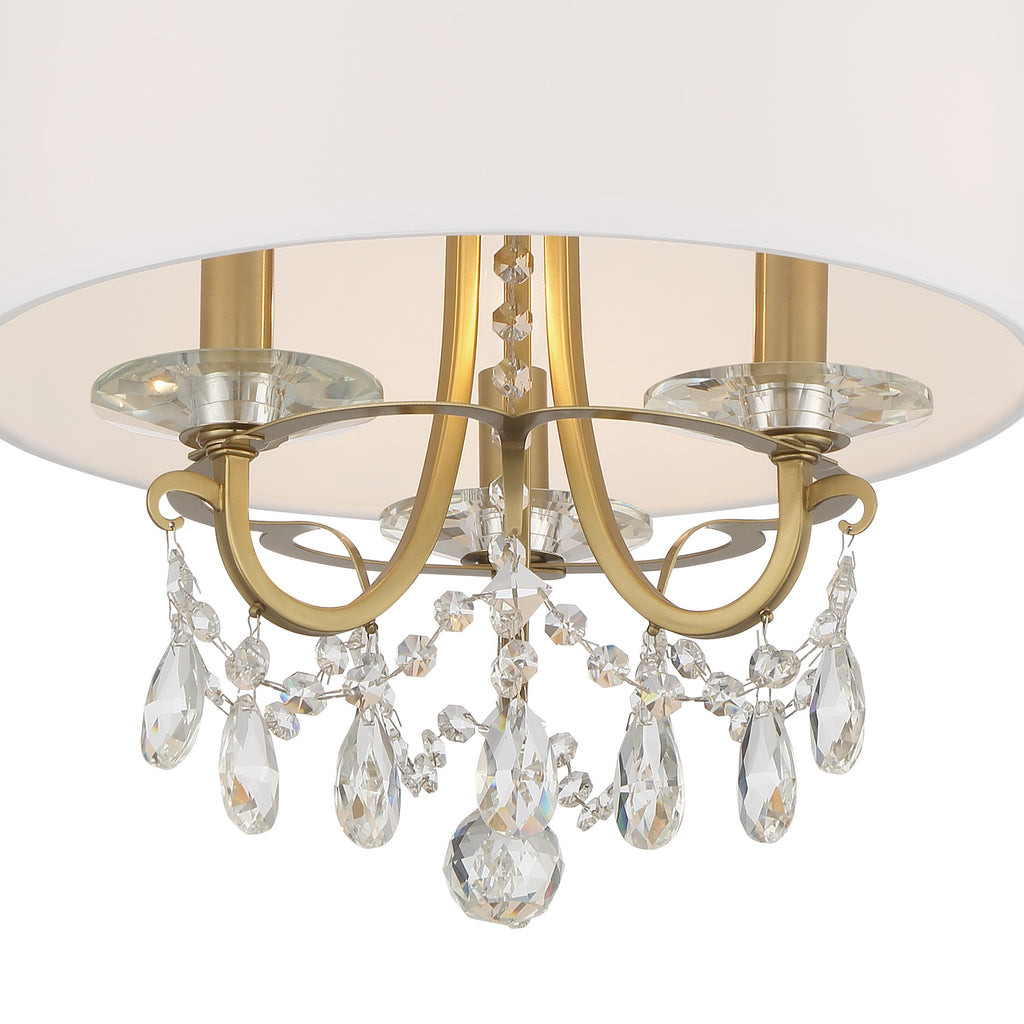 Crystorama Crystorama Othello 3 Light Spectra Crystal Vibrant Gold Mini Chandelier