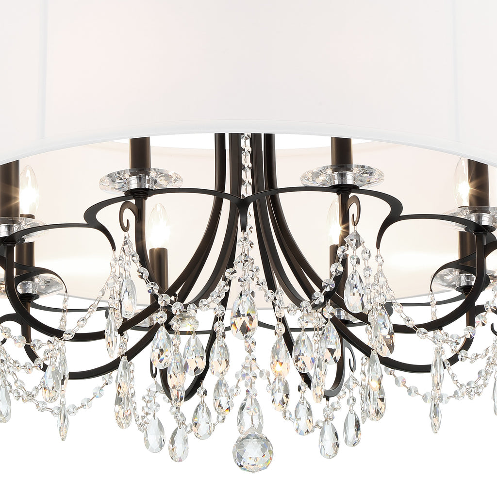 Crystorama Crystorama Othello 8 Light Matte Black Chandelier