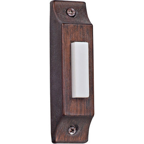 Surface Mount Die-Cast Builder's Series LED Lighted Push Button in Rustic Brick CRAFTMADE