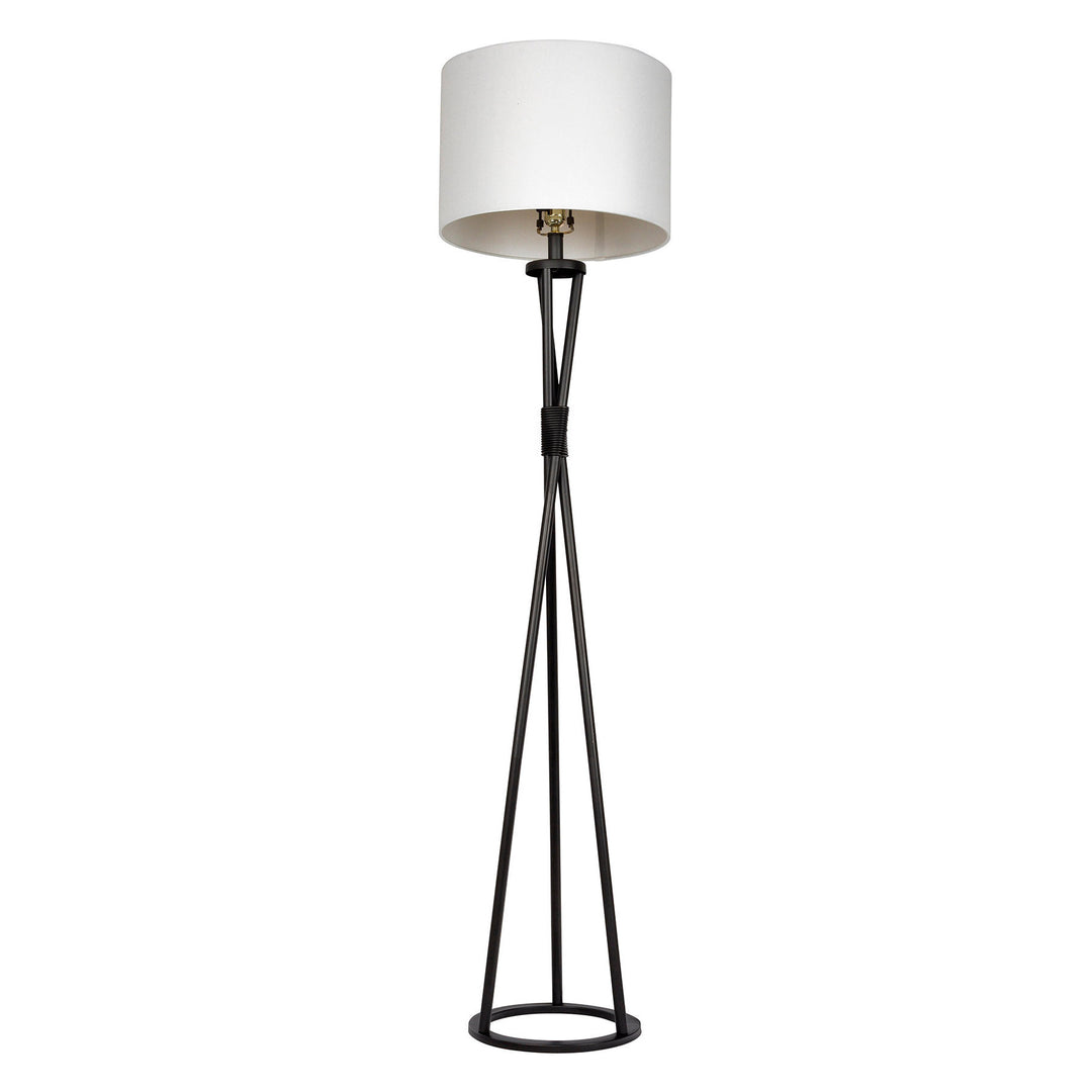 1 Light Metal Base Floor Lamp in Flat Black CRAFTMADE