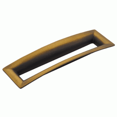 7 Inch (6 1/4 Inch c-c) Finestrino Flared Rectangle Pull (Burnished Bronze Finish) SCHAUB