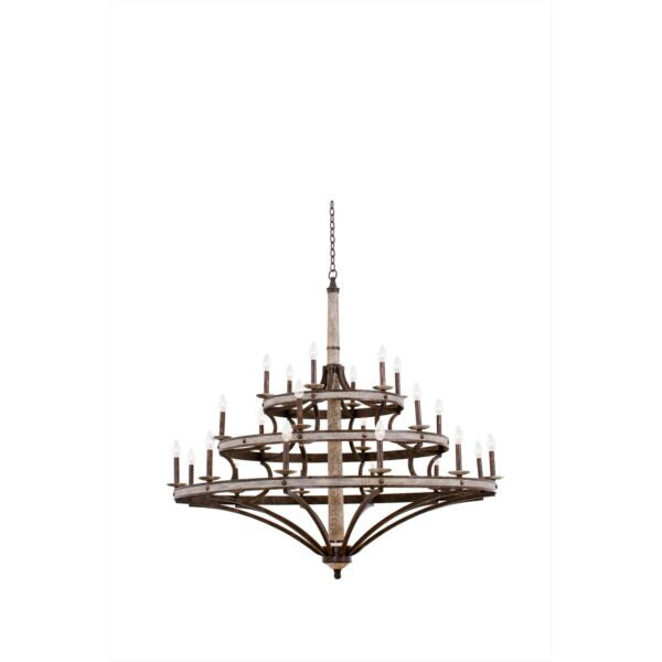 Coronado (12+6+6) Light 3 Tier Chandelier Kalco