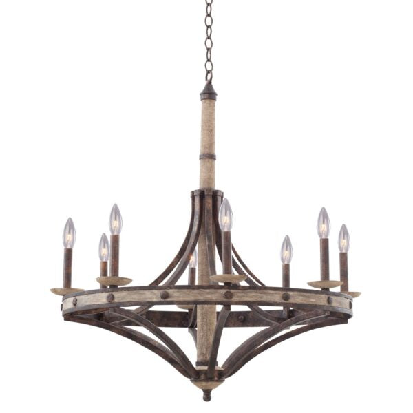 Coronado 8 Light Round Chandelier Kalco